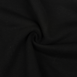 Ткань Футер 3-х нитка, Петля, цвет Черный (на отрез)  в Пушкино