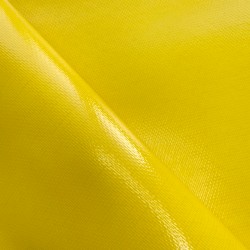 Ткань ПВХ 600 гр/м2 плотная, Жёлтый (Ширина 150см), на отрез  в Пушкино