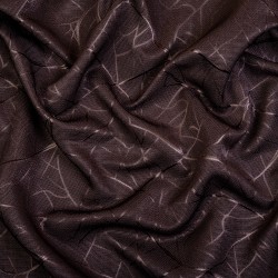 Ткань Блэкаут для штор &quot;Ледовое тиснение цвет Темно-Коричневый&quot; (на отрез)  в Пушкино