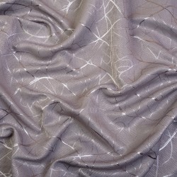 Ткань Блэкаут для штор светозатемняющая 75% &quot;Ледовое тиснение цвет Серый&quot; (на отрез)  в Пушкино