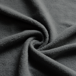 Ткань Флис Односторонний 130 гр/м2, цвет Серый (на отрез)  в Пушкино