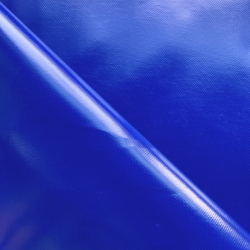 Ткань ПВХ 450 гр/м2, Синий (Ширина 160см), на отрез  в Пушкино